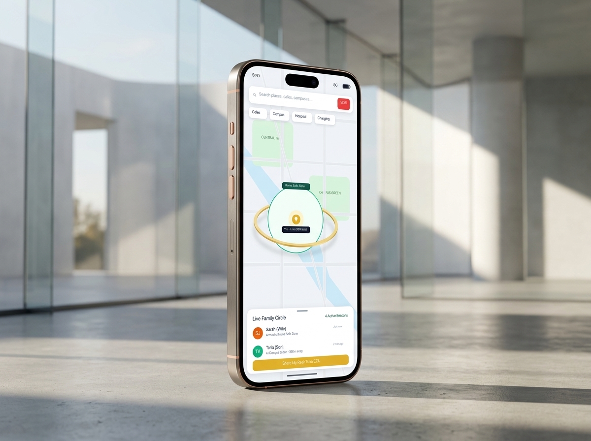 Salam LiveTrack location sharing interface
